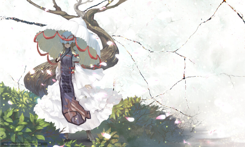 anime girl with umbrella