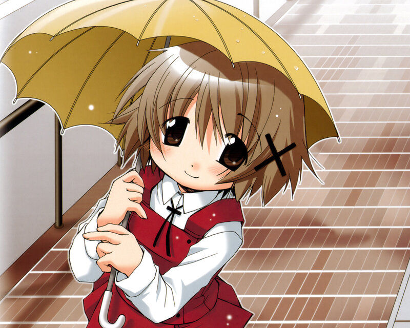anime girl with umbrella