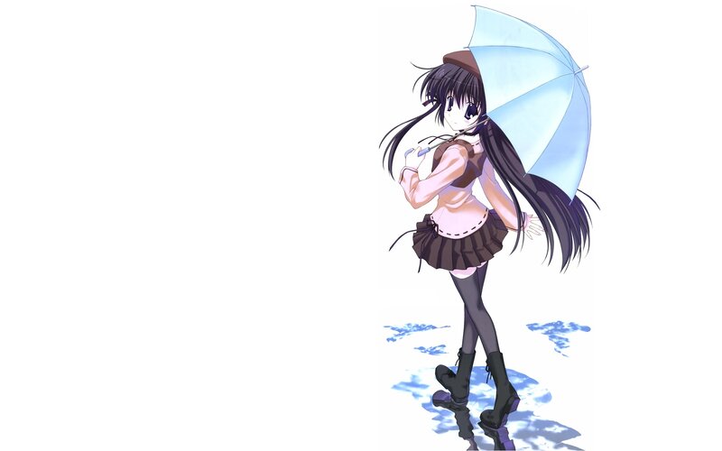 anime girl with umbrella