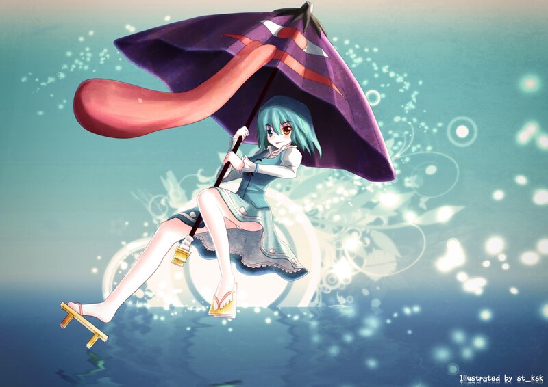 anime girl with umbrella