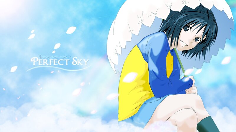 anime girl with umbrella