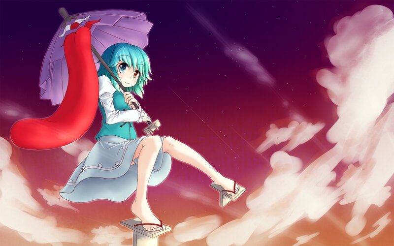 anime girl with umbrella