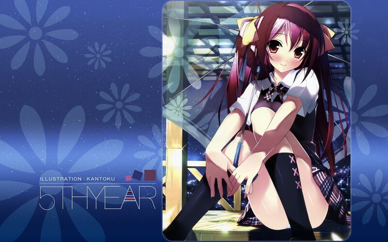 Anime girl with umbrella