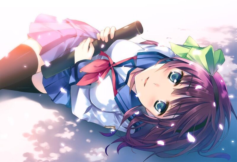 anime girl with umbrella
