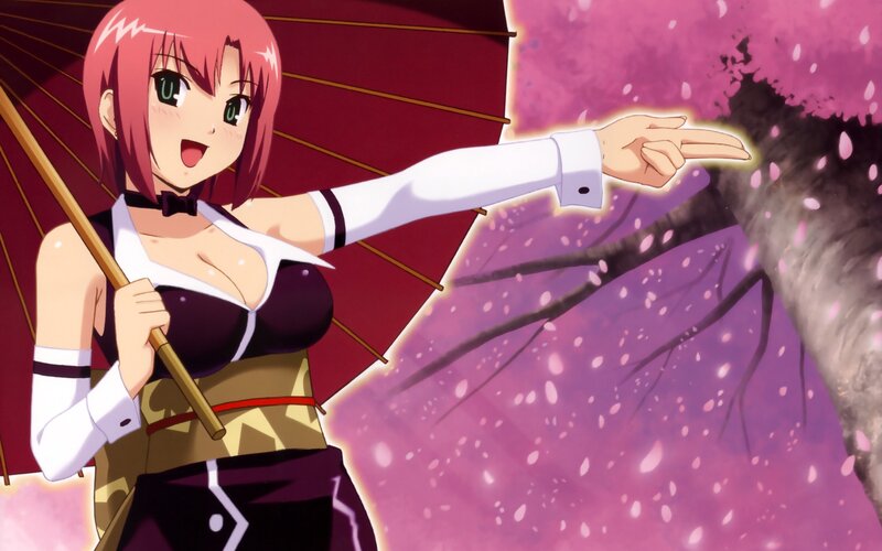 anime girl with umbrella