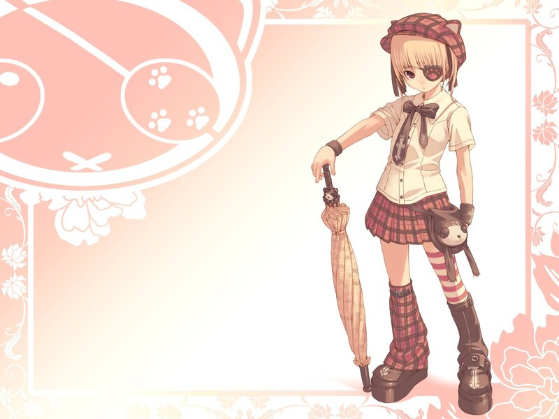 anime girl with umbrella