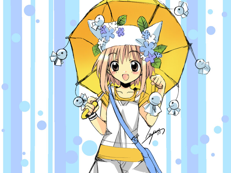 anime girl with umbrella