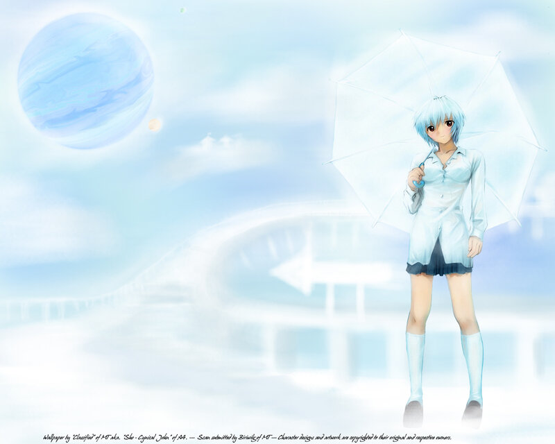 Anime girl with umbrella