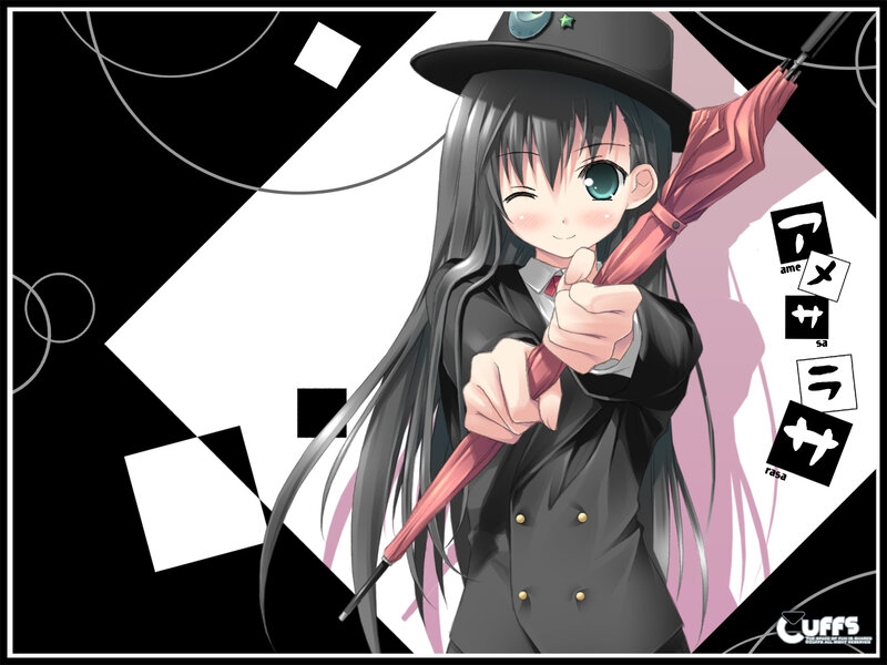 anime girl with umbrella