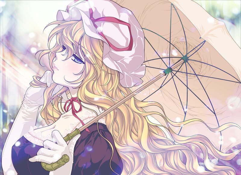 anime girl with umbrella