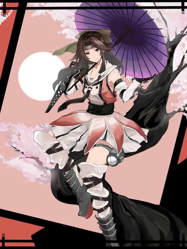 Anime Girl with Umbrella — Pink, Dramatic, Spring