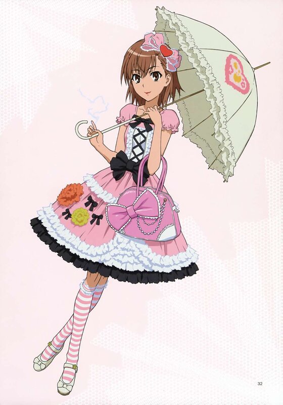 Anime Girl with Umbrella — Pink, Playful, Handbag