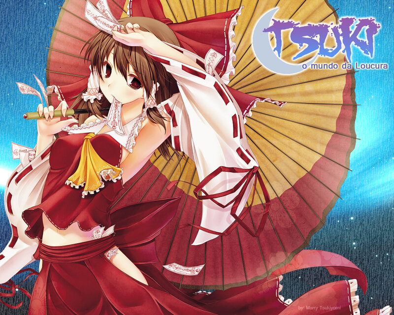 Anime Girl with Umbrella — Red, Dramatic, Night, Fan