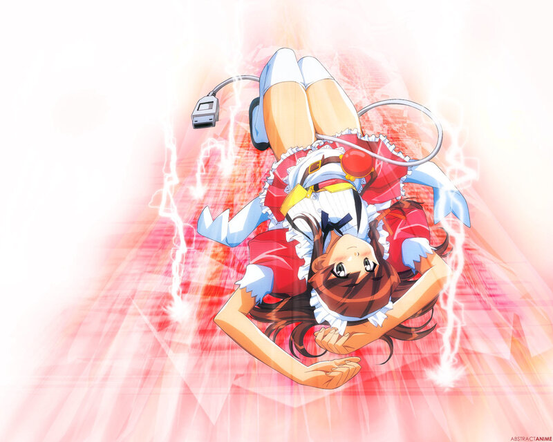 anime girl with USB cable