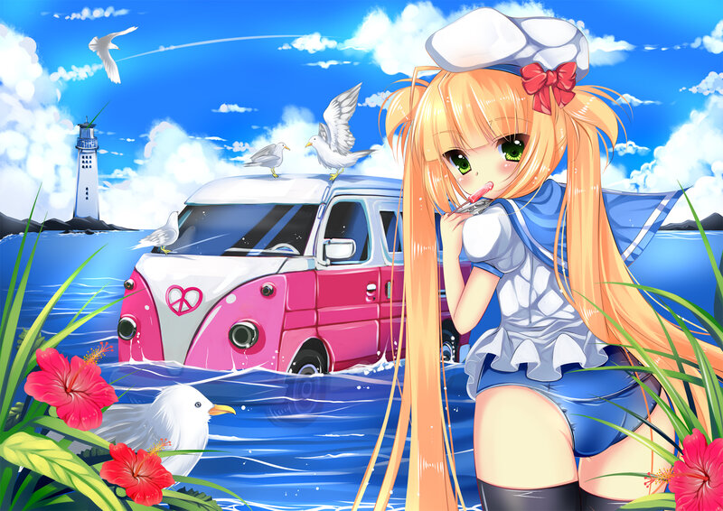 Anime Girl with Van