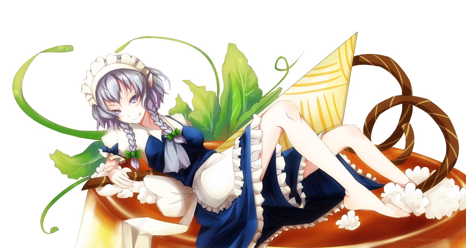 anime girl with vegetables