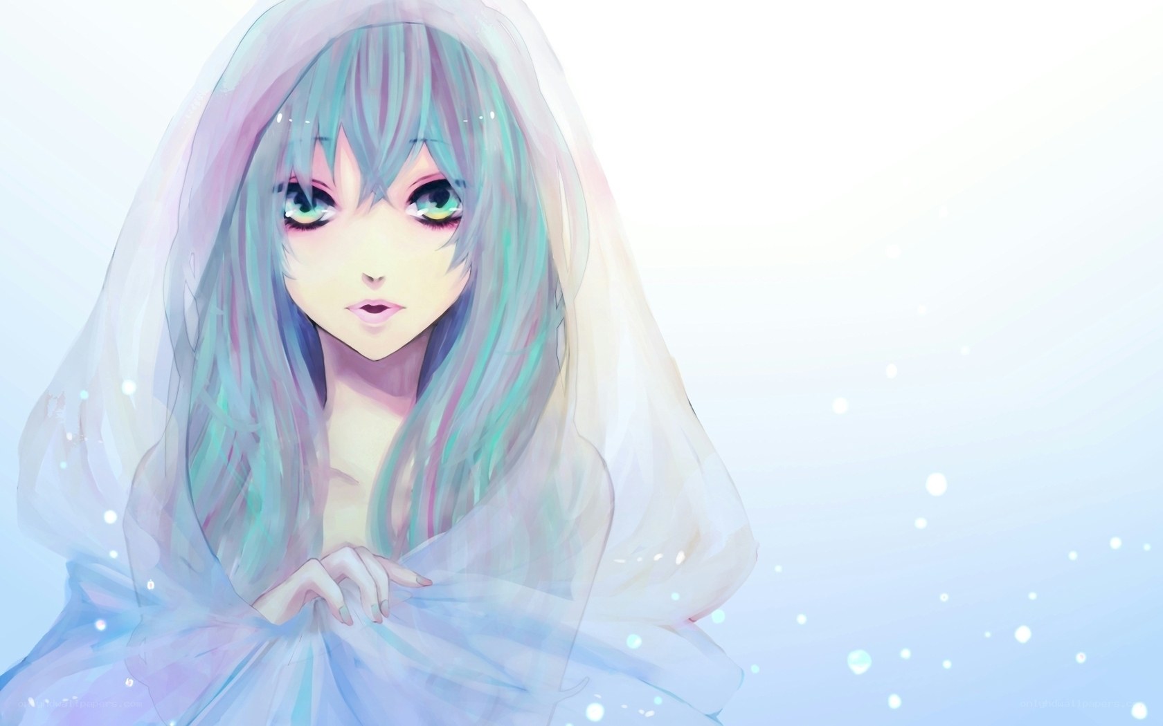 anime girl with veil