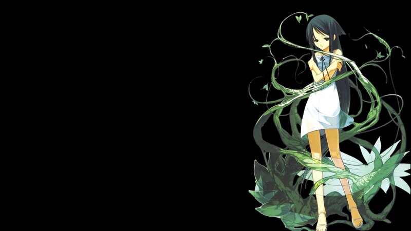 Anime Girl with Vines — Green, Dramatic