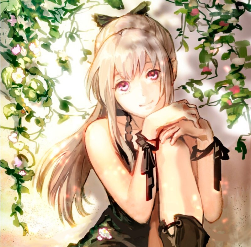 Anime Girl with Vines — Green, Serene