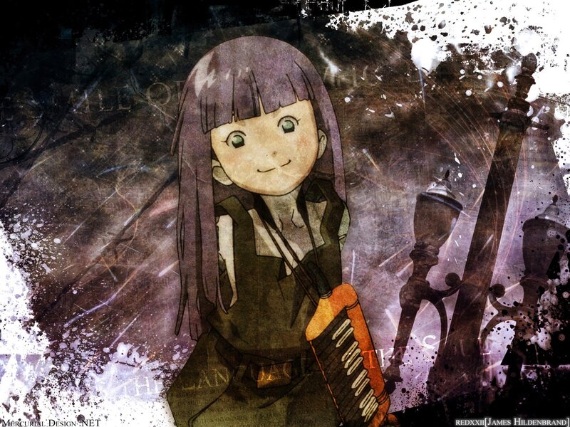 Anime Girl with Violin — Brown, Dramatic