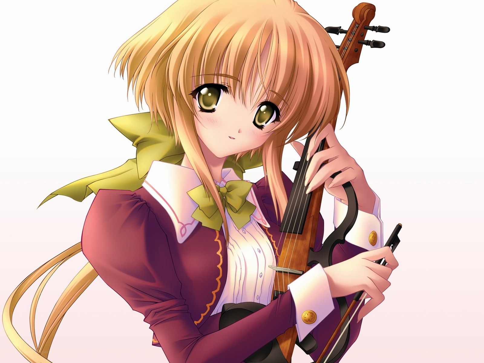 anime girl with violin