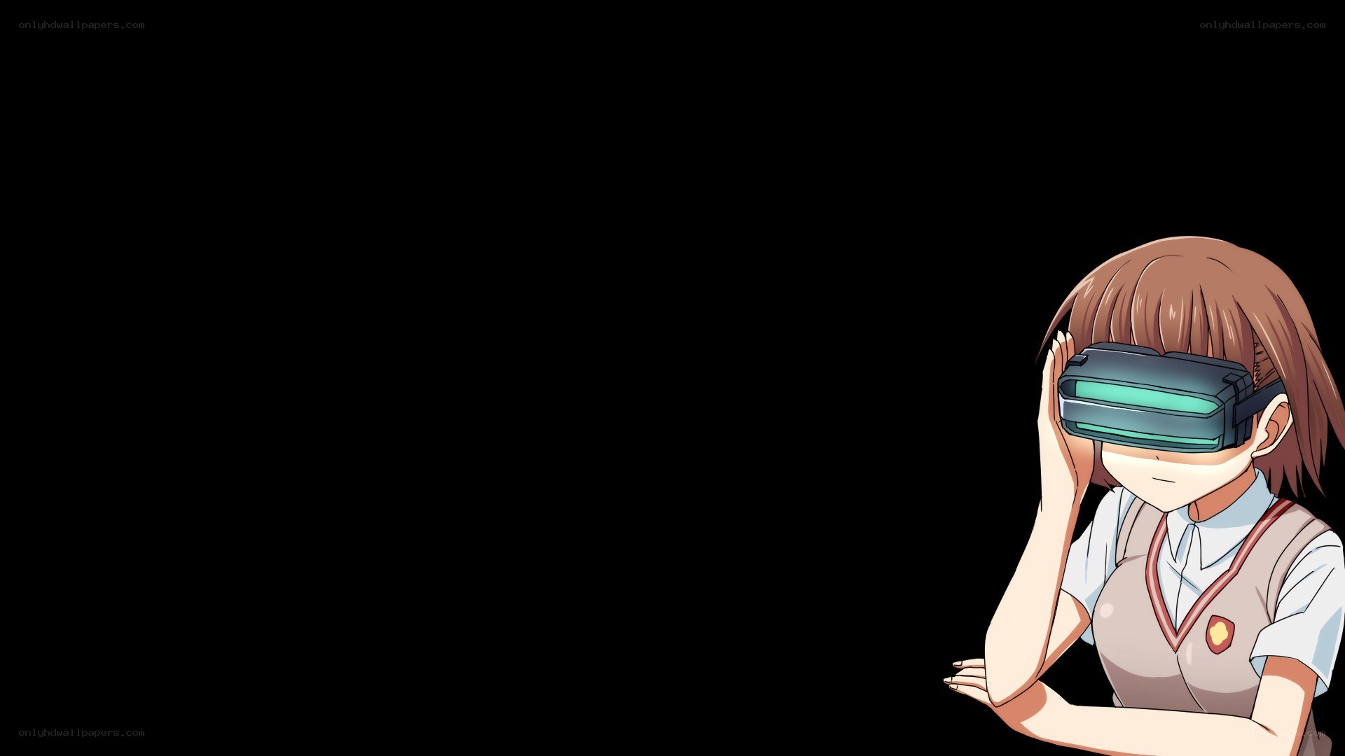 anime girl with vr headset