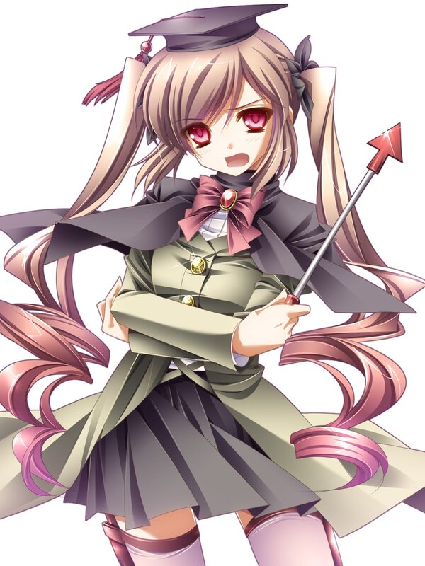 anime girl with wand