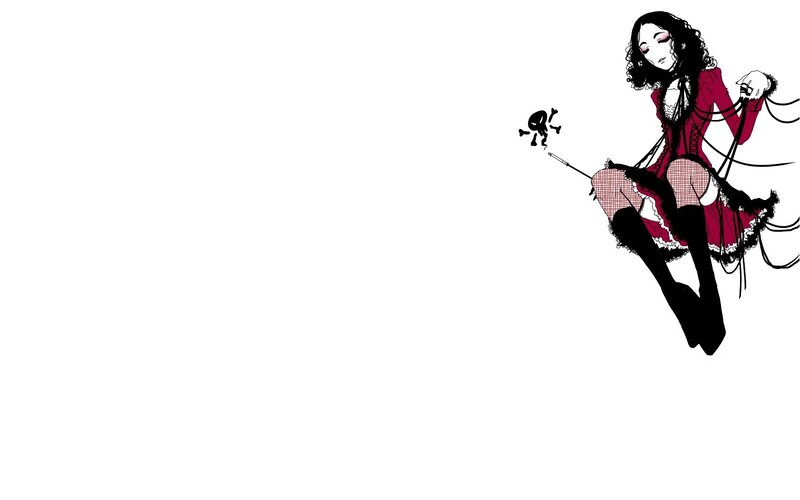 anime girl with wand