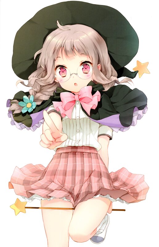 anime girl with wand