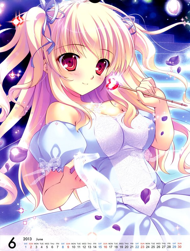 Anime girl with wand