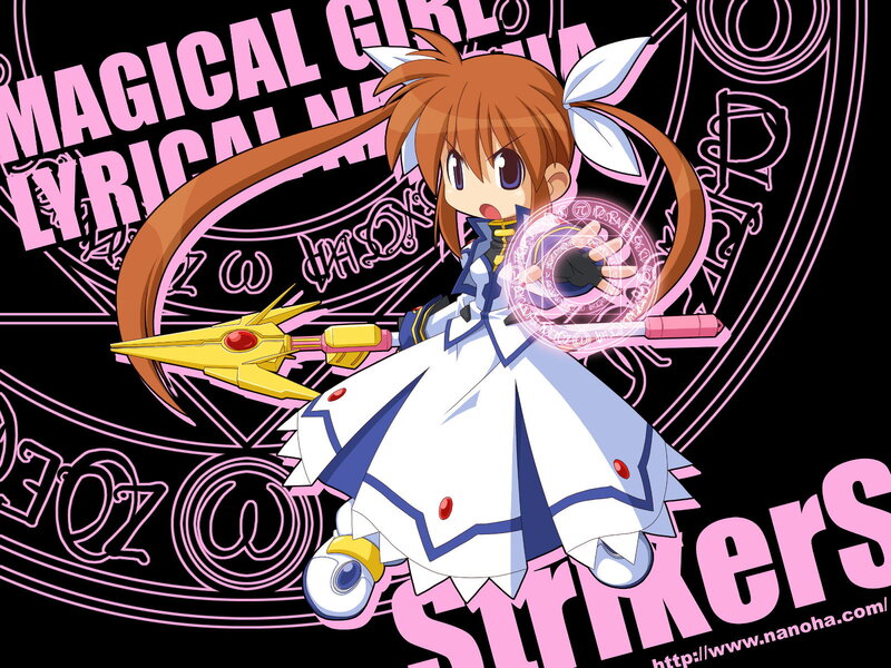 Anime Girl with Wand — Black, Dynamic