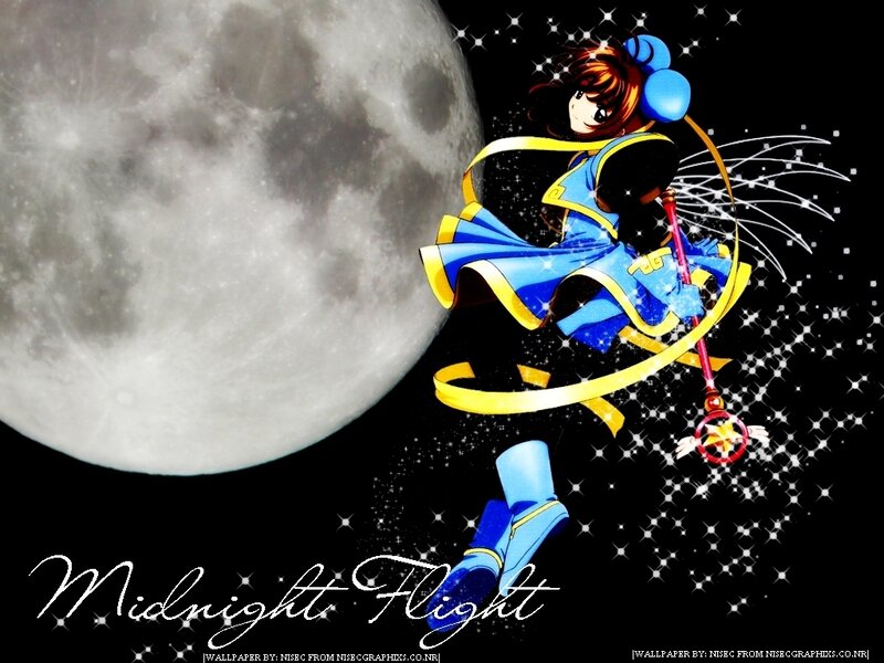 Anime Girl with Wand — Blue, Dramatic