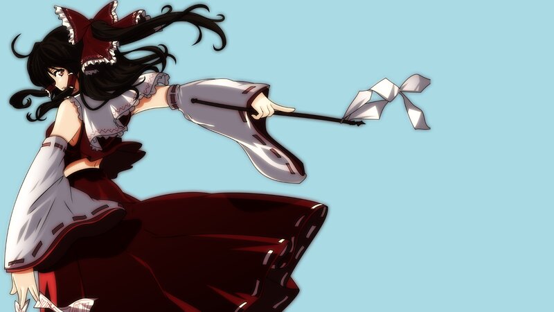 Anime Girl with Wand — Blue, Dynamic