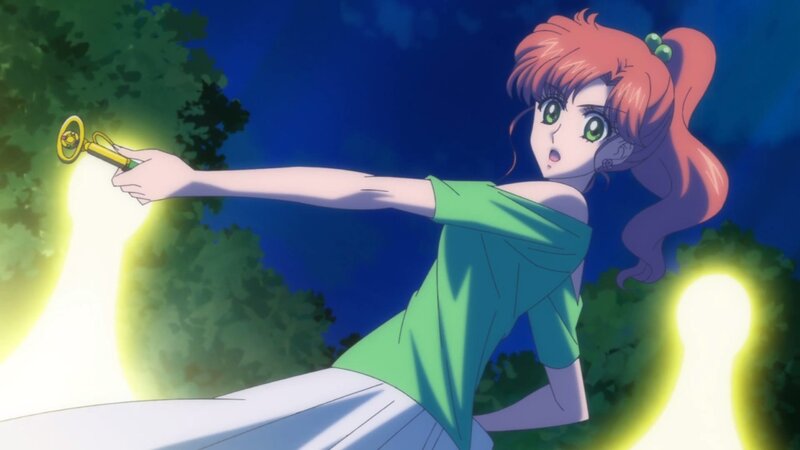 Anime Girl with Wand — Green, Dramatic