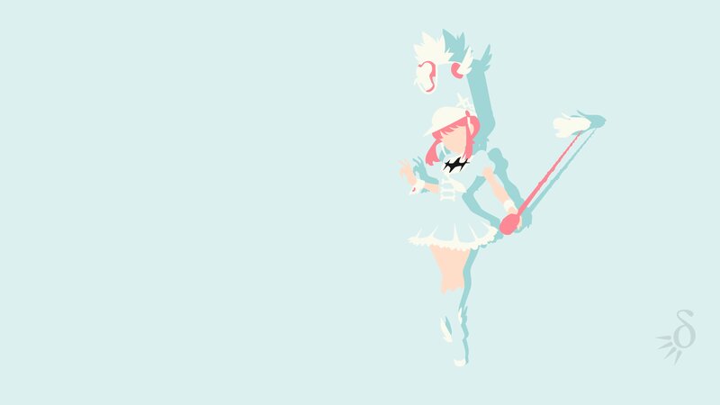 Anime Girl with Wand — Light Blue, Calm