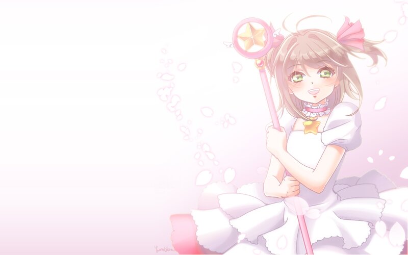 Anime Girl with Wand — Pink, Cheerful