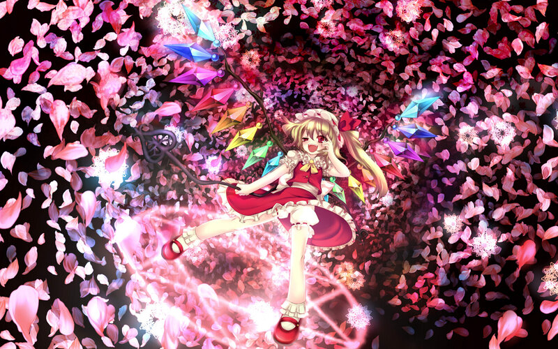 Anime Girl with Wand — Pink, Magical, Night, Digital Art