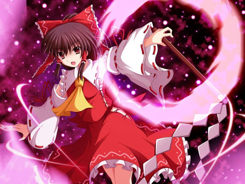 Anime Girl with Wand — Pink