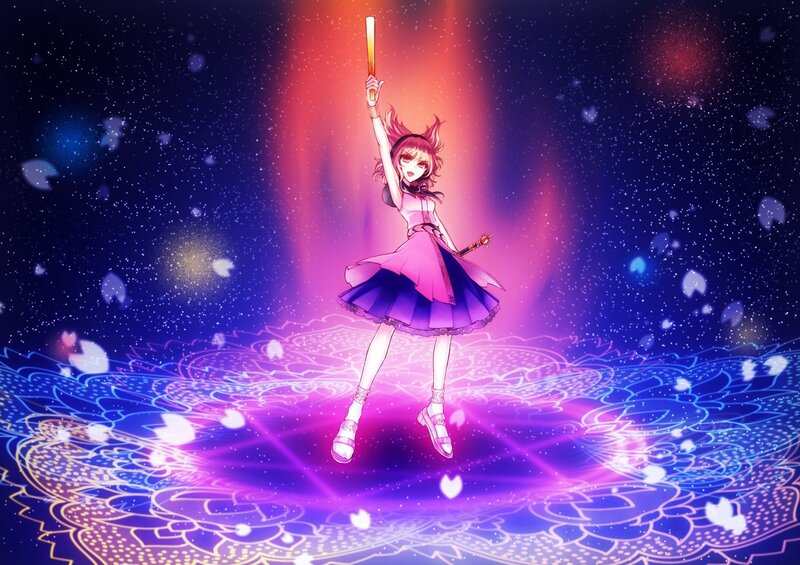 Anime Girl with Wand — Purple, Dramatic, Magical