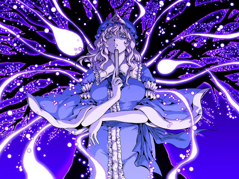 Anime Girl with Wand — Purple, Dramatic