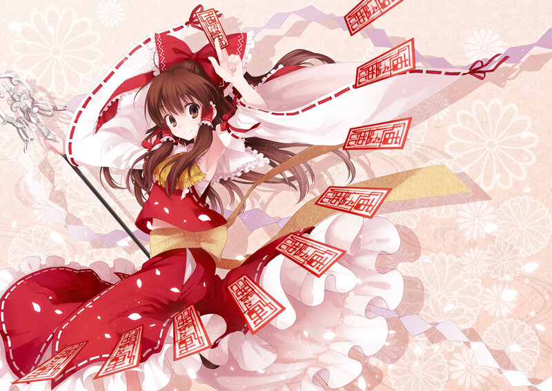 Anime Girl with Wand — Red, Playful