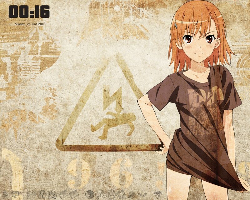 anime girl with warning sign