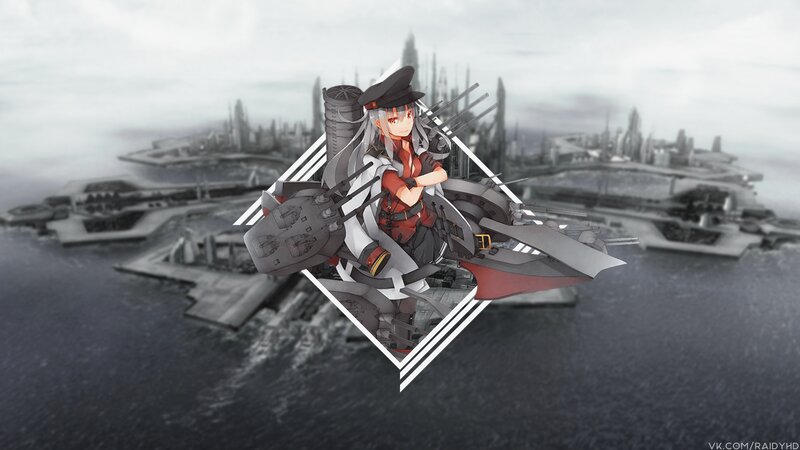 Anime Girl with Warship — Gray