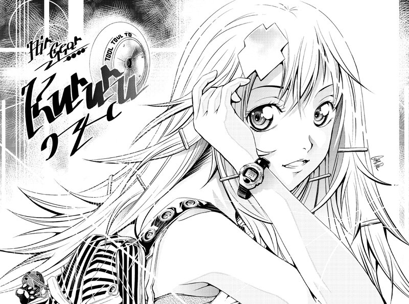 anime girl with watch