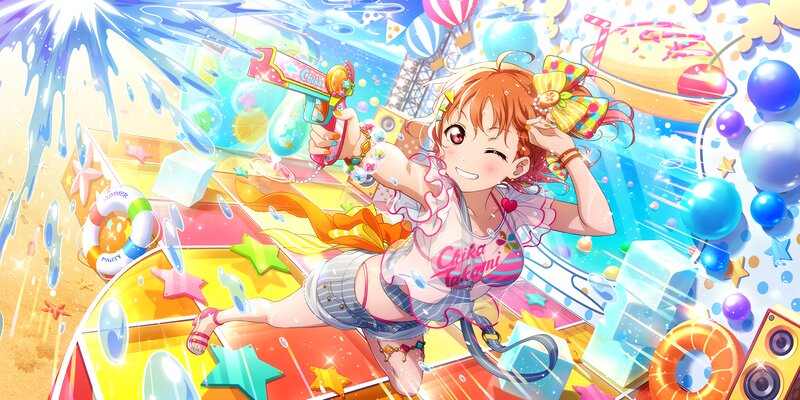 Anime Girl with Water Gun — Blue, Playful, Energetic