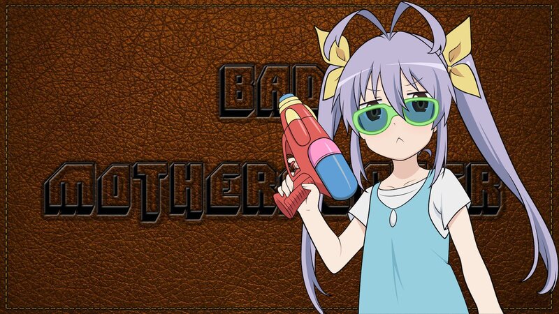 Anime Girl with Water Gun — Brown