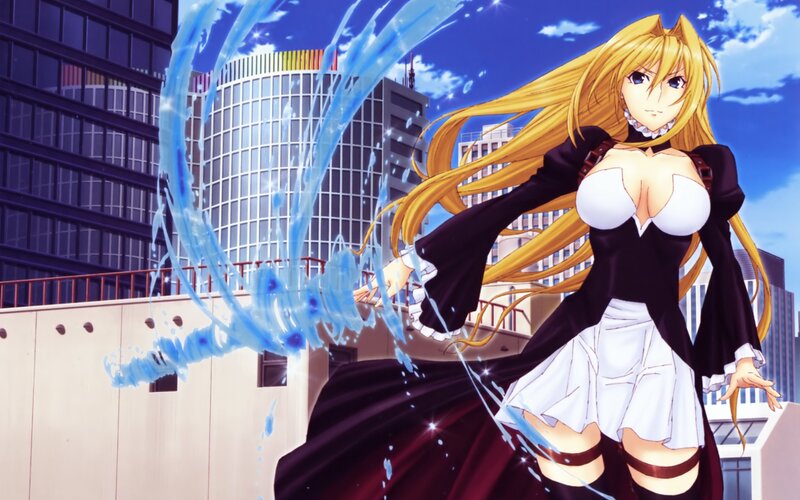 anime girl with water magic