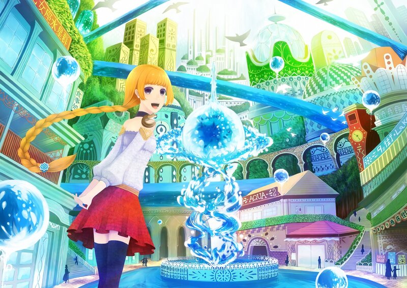 anime girl with water magic