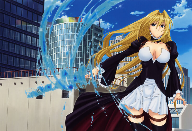 anime girl with water magic