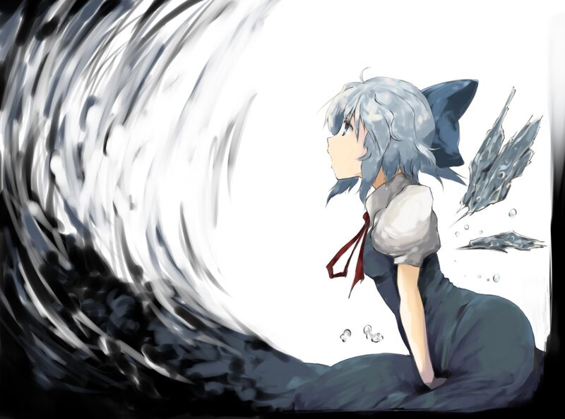 anime girl with water magic